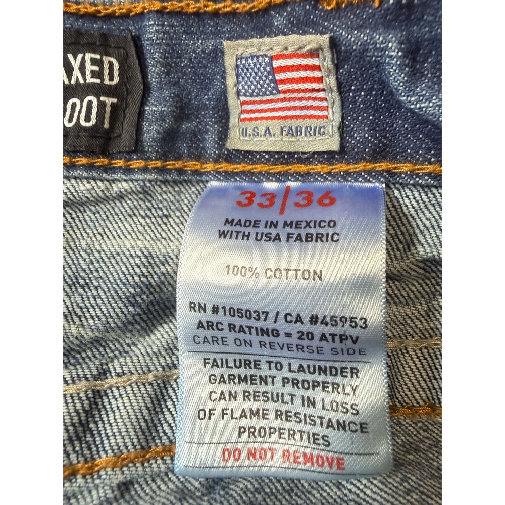 ARIAT M4 FR - Men's Relaxed Bootcut Flame Resistant Denim Jeans - Size 33x36 - Picture 9 of 10